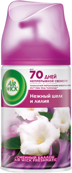 Изображение Освежитель воздуха запаска Эрвик фрешматик нежный шелк и лилия Бенкизер ж/б, 250 мл