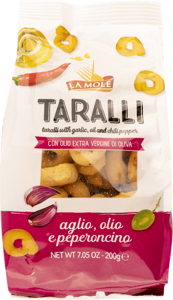 Изображение Таралли Ла Моле из Пьемонта чеснок масло перец Милан Ф.Ли м/у, 200 г