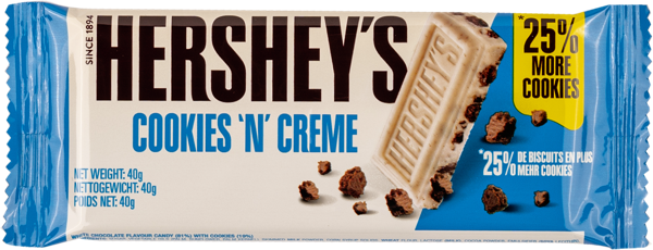 Изображение Шоколад белый Хершис шоколадный крем печенье Херши м/у, 40 г