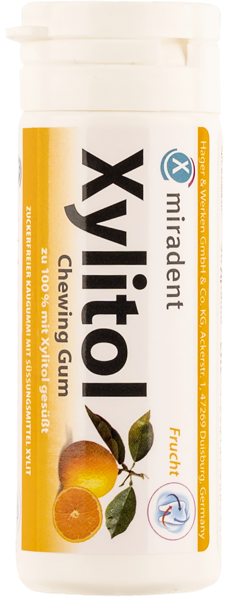 Изображение Резинка жевательная Мирадент ксилитол 100% фрукты Хагер Веркен п/у, 30 шт