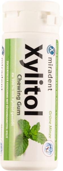 Изображение Резинка жевательная Мирадент ксилитол 100% свежая мята Хагер Веркен п/у, 30 шт