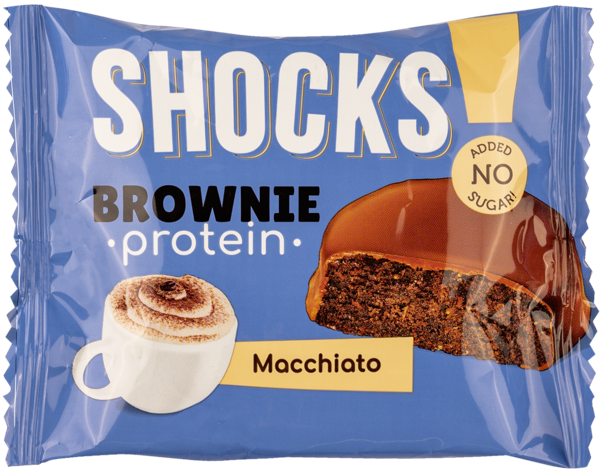 Изображение Пирожное протеиновое Фитнес шок брауни кофе с молоком Фитнес десерты м/у, 50 г
