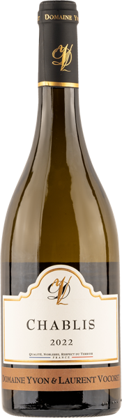 Изображение Вино белое сухое стиль №2 Шардоне Шабли Ивон и Лорент Вокоре 2022 Ивон и Лорент Вокоре с/б, 0,75 л