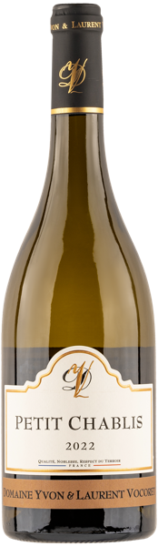 Изображение Вино белое сухое стиль №2 Шардоне Пти Шабли Ивон и Лорент Вокоре 2022 Ивон и Лорент Вокоре с/б, 0,75