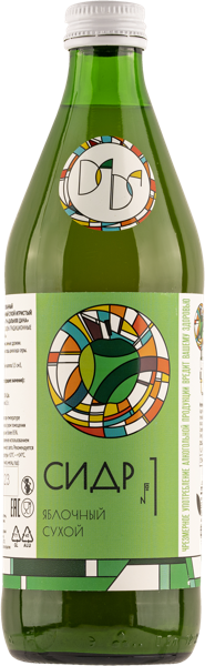 Изображение Сидр яблочный сухой 5,5% н/ф Дальняя Дача ДаДа №1 Сюр с/б, 0,5 л