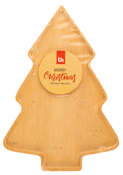 Изображение Тарелка 20*28см сервировочная Купман в форме елки бамбук Купман Интернэшнл м/у, 1 шт