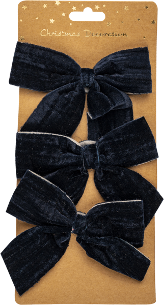 Изображение Бант 12см Купман бархатный темно-синий Купман Интернэшнл к/у, 3 шт