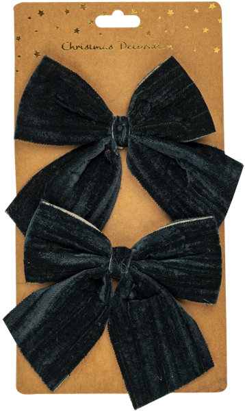 Изображение Бант 15см Купман бархатный темно-зеленый Купман Интернэшнл к/у, 2 шт