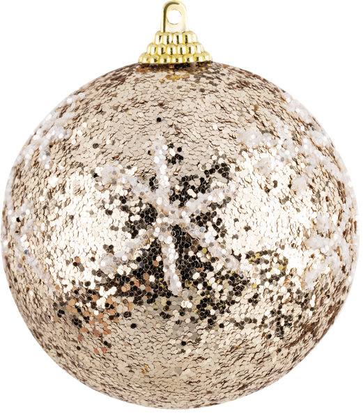 Изображение Шар 8см пластик Купман цветной со снежинкой Купман Интернэшнл , 1 шт