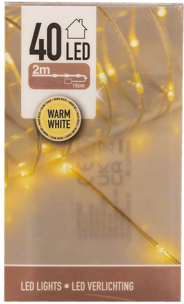 Изображение Электрогирлянда 2м на батарейках Купман 40 цветных ЛЕД ламп Купман Интернэшнл п/у, 1 шт