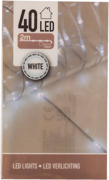 Изображение Электрогирлянда 2м на батарейках Купман 40 холодных ЛЕД ламп Купман Интернэшнл п/у, 1 шт