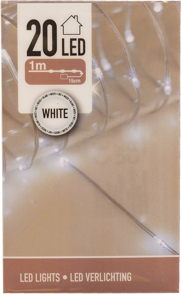 Изображение Электрогирлянда 1м на батарейках Купман 20 холодных ЛЕД ламп Купман Интернэшнл п/у, 1 шт