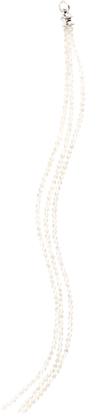 Изображение Подвеска 144см пластик Купман перламутровые бусы белые Купман Интернэшнл м/у, 1 шт