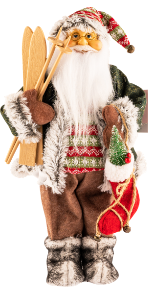 Изображение Дед мороз 57см Купман с лыжами Купман Интернэшнл , 1 шт