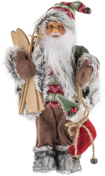Изображение Дед мороз 37см Купман с лыжами Купман Интернэшнл , 1 шт