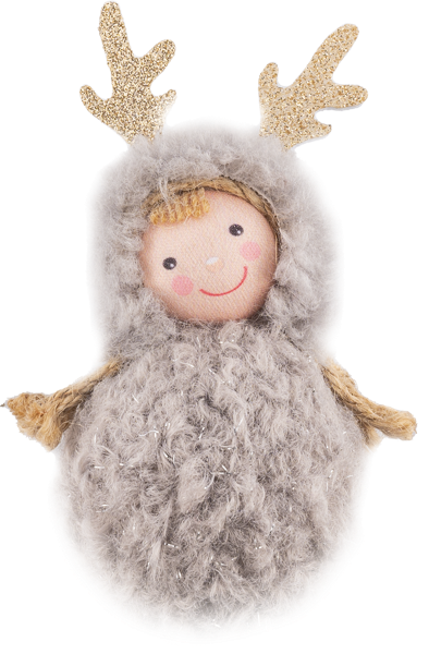Изображение Подвеска 13см текстиль Купман девочка олененок ассорти Купман Интернэшнл , 1 шт