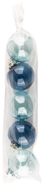 Изображение Шар 8см пластик Купман синий голубой Купман Интернэшнл м/у, 5 шт