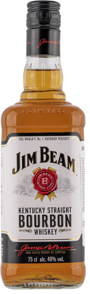 Изображение Виски бурбон Джим Бим белый 4 года Джим Бим с/б, 0,75 л