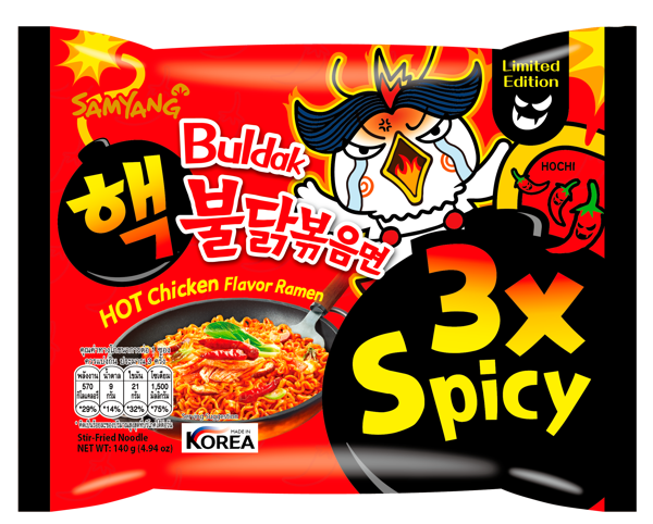 Изображение Лапша быстрого приготовления Самянг острая 3х курица Самянг Фудс м/у, 140 г