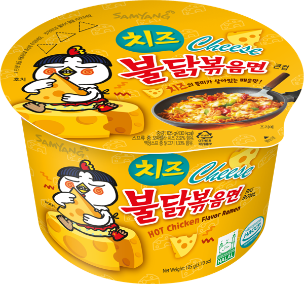 Изображение Лапша быстрого приготовления Самянг курица сыр острая Самянг Фудс к/у, 105 г