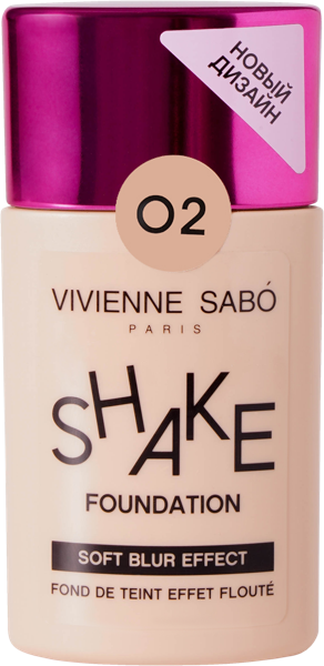 Изображение Крем тональный для лица Вивьен сабо шейк тон №02 блюр ЭйБиСи Текстур п/у, 25 мл