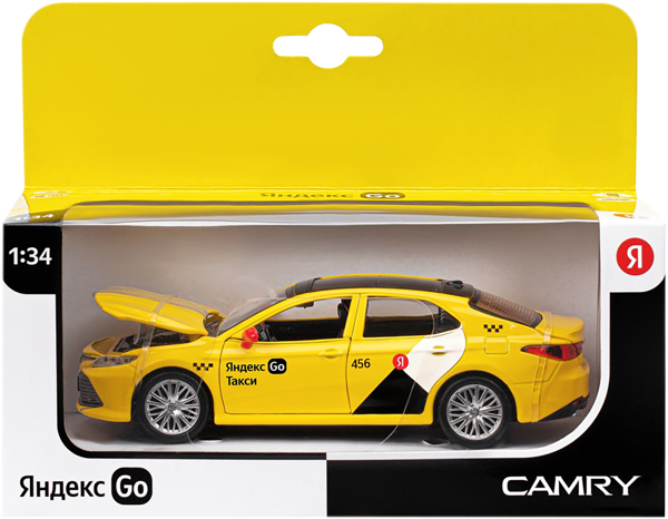 Изображение Машина 1:34 инерционная Яндекс гоу тойота камри желтая Гуандонг Джаки к/у, 1 шт