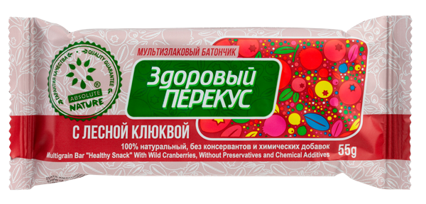 Изображение Батончик злаковый Абсолют Нэйче клюква Диво Хлеб КФ м/у, 55 г