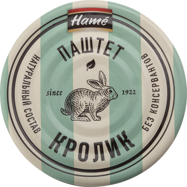 Изображение Паштет Хаме из кролика Хаме Фудс ж/б, 100 г