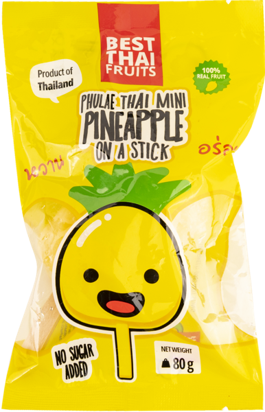 Изображение Фрукт замороженный Бест Тай Фрутс Ананас мини на палочке Бест Тай Фрутс в/у, 80 г