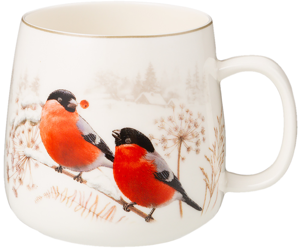 Изображение Кружка 400мл кремовая Лефард лесная сказка снегири Лефард , 1 шт