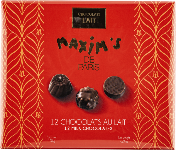Изображение Конфеты в молочном шоколаде Максим`с ценители шоколада 12 конфет Продви дё престиж кор, 120 г
