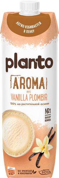 Изображение Напиток соевый Планто 0,7% ванильный пломбир Эйч энд Эн т/п, 1 л
