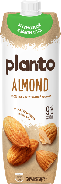 Изображение Напиток миндальный Планто 1,2% с кальцием Эйч энд Эн т/п, 1 л