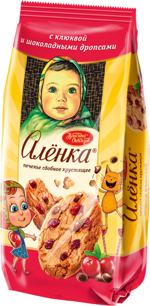 Изображение Печенье сдобное Аленка клюква шоколад ОК Ясная поляна м/у, 140 г