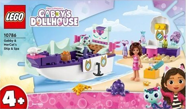 Изображение Конструктор с 4 лет 10786 Лего домик габби корабль и спа Лего к/у, 1 шт