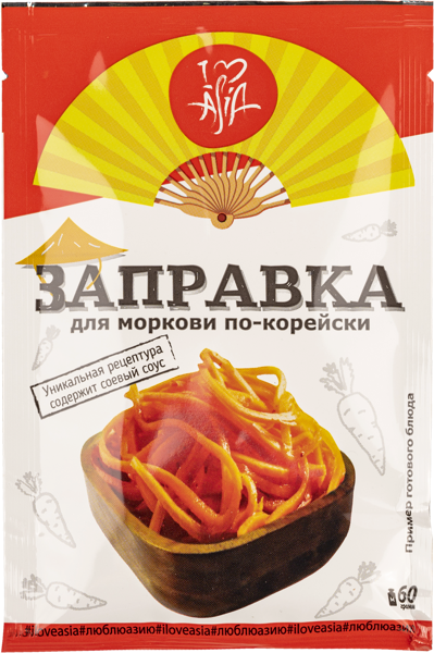 Изображение Заправка для моркови Ай лав Азия по-корейски Порционные продукты м/у, 60 г