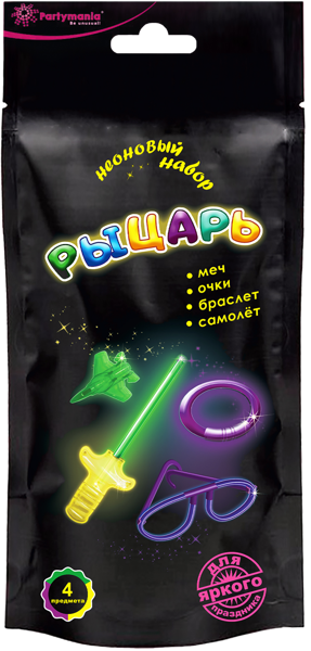 Изображение Набор неоновый Патимания рыцарь Нингбо Мерриарт Глоу Тек п/у, 1 шт