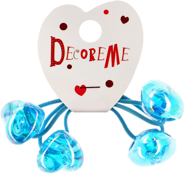 Изображение Резинка для волос Декорми ледяные сердечки Альт к/у, 2 шт