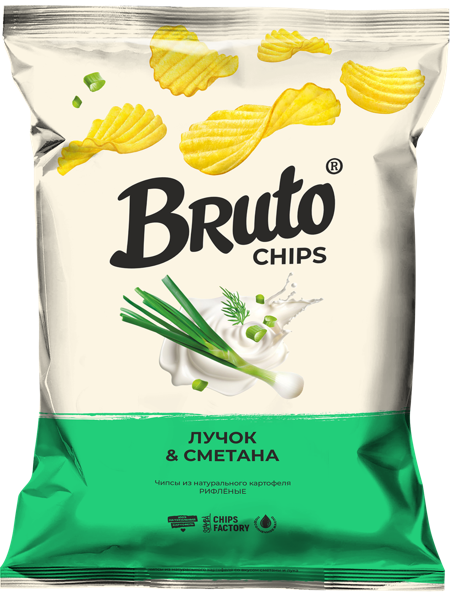 Изображение Чипсы картофельные Бруто сметана лук Стамба м/у, 120 г