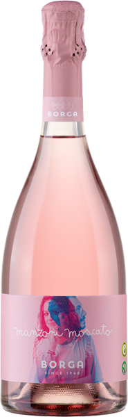 Изображение Вино игристое розовое сладкое Борга Манзоне Москато Кантине Борга с/б, 0,75 л