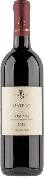 Изображение Вино красное сухое стиль №5 Санджовезе купаж Тоскана Матеро 2022 Кантина Джентиле с/б, 0,75 л