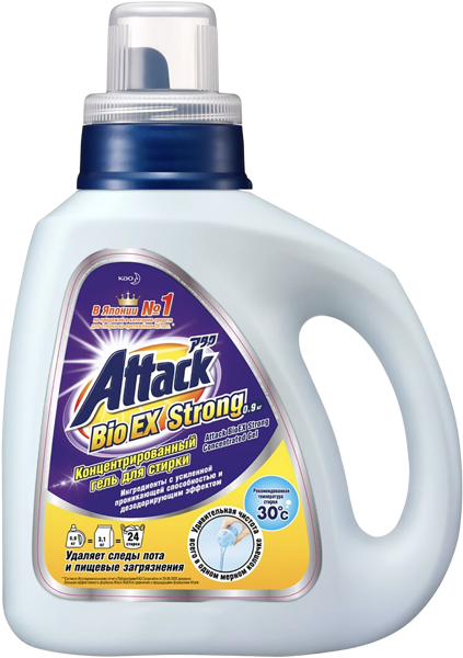 Изображение Средство для стирки жидкое Аттак биоэкс стронг мятно-травяное универсаль КАО п/у, 900 мл