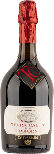 Изображение Вино игристое красное сухое Терра Кальда ламбруско Ка Де Медичи с/б, 0,75 л