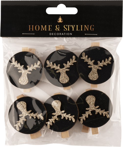 Изображение Прищепки Декоративные Купман елочки цветные Купман Интернэшнл к/у, 6 шт