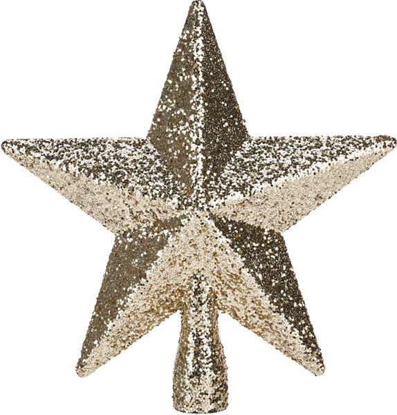 Изображение Верхушка 19см пластик Купман звезда с блестками Купман Интернэшнл , 1 шт