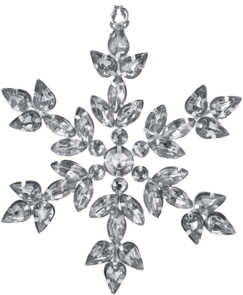 Изображение Подвеска 10см металл Купман снежинка с камнями серебр Купман Интернэшнл , 1 шт
