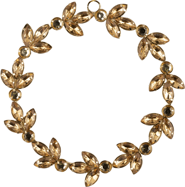 Изображение Подвеска 13см металл Купман венок с камнями золотой Купман Интернэшнл , 1 шт