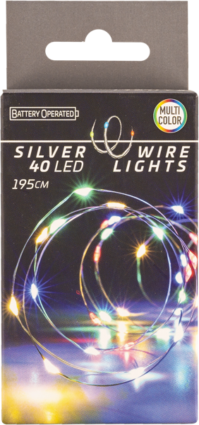 Изображение Электрогирлянда 1,95м Купман 40 цветных ЛЕД ламп нить Купман Интернэшнл к/у, 1 шт