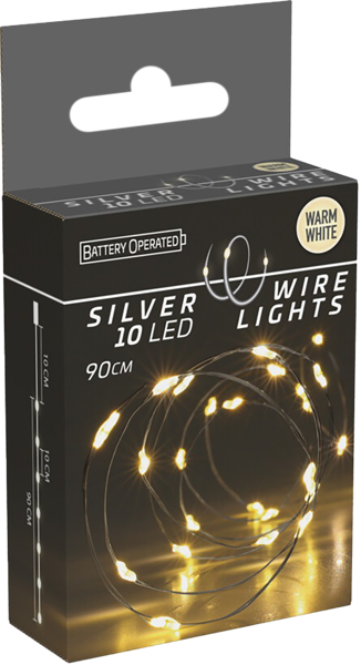 Изображение Электрогирлянда 1м на батарейках Купман нить 10 теплых лед ламп Купман Интернэшнл , 1 шт