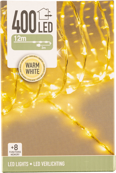 Изображение Электрогирлянда 12м Купман 400 теплых ЛЕД ламп Купман Интернэшнл к/у, 1 шт